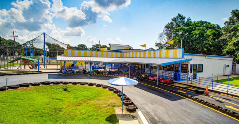 This Florida Fun Park Squeezes Four Go-Kart Tracks, Mini Golf, and More Into Just 3 Acres