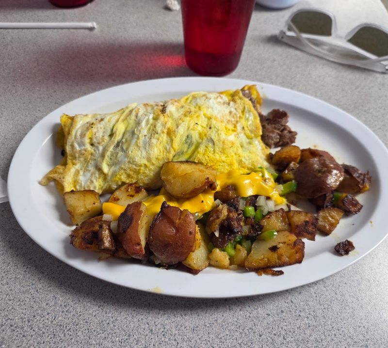 Loaded Corned Beef Omelet