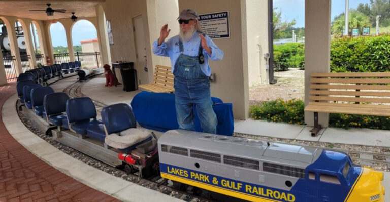 This Miniature Train Ride In South Florida Passes A Waterfall, Windmill, And Trestle Bridge