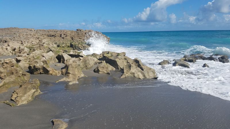 The Rock Shelf That Spits Seawater Skyward