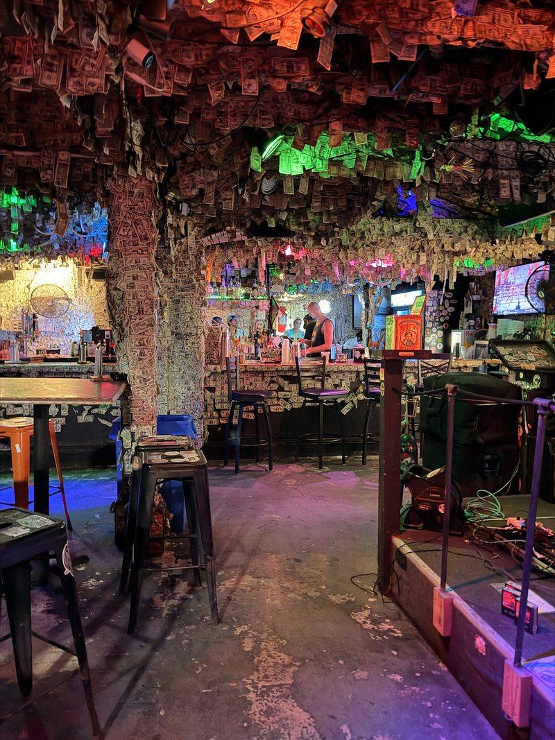 Dollar Bills Covering Every Surface Create an Unforgettable Tradition
