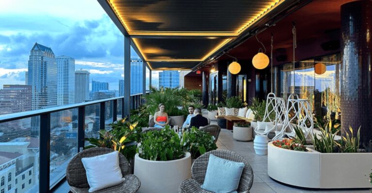 Tampa’s Highest Public Rooftop Bar Sits 27 Floors Above the City