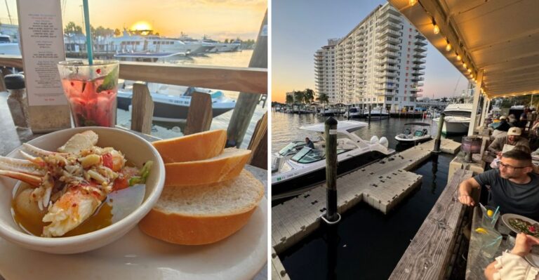 This Florida Waterfront Restaurant Serves Fresh Seafood With a Side of Million-Dollar Yachts