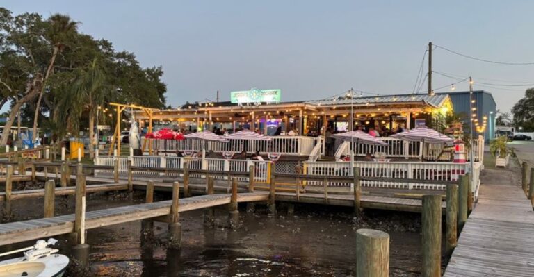 This Hidden Florida Riverside Patio Serves Burgers With a Side of Boat-Watching Views