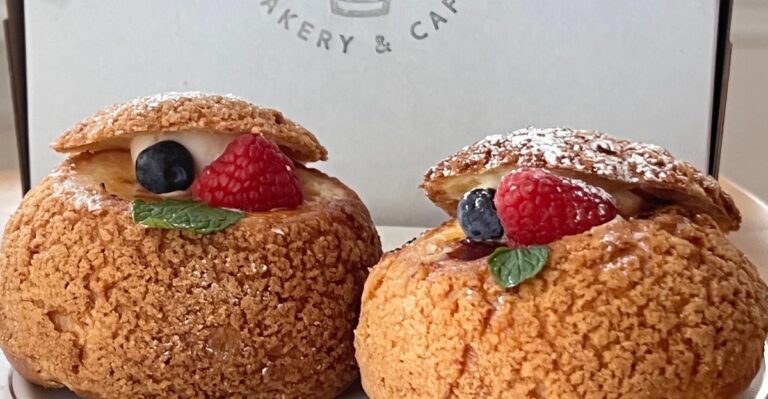 This Jacksonville Bakery Serves a Giant Choux Cream Puff Filled With Crème Brûlée Custard