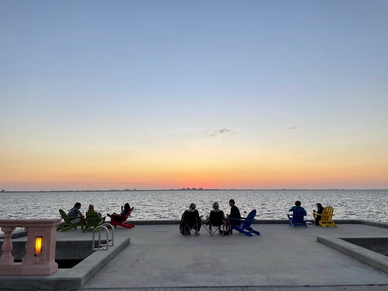 Sunset Turns the Waterfront Into the Main Attraction