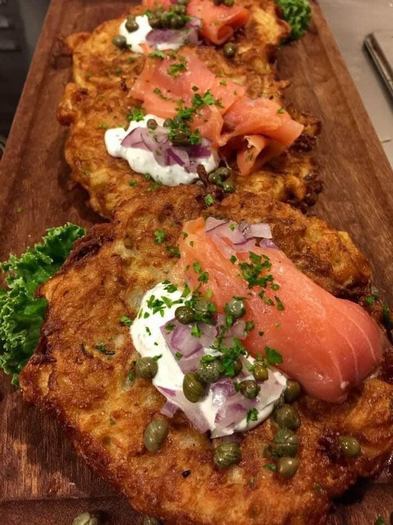 Potato Pancakes With Dill Sauce Steal The Show