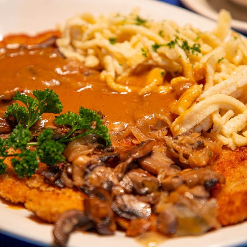 The Jaeger Schnitzel Is the Dish That Keeps Regulars Coming Back