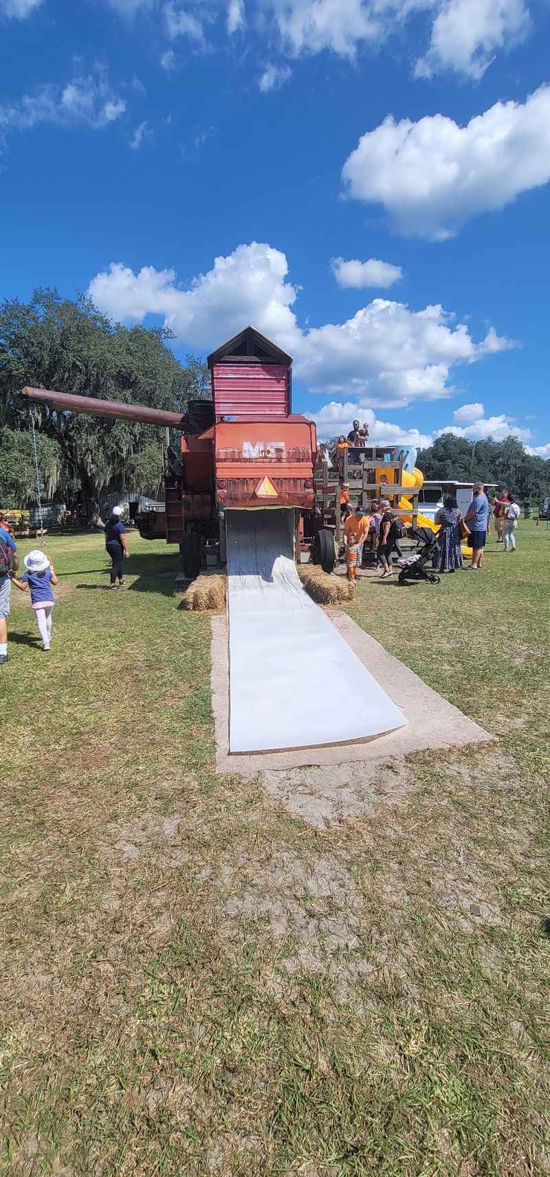 A Retired Combine Became The Coolest Slide Around